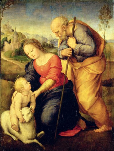 The Holy Family with the Lamb by after Raphael
